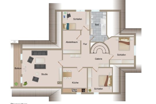 Grundriss Obergeschoss Wohnung